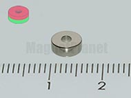 6x2,5/2 mm N38 NEODYM m�gnes gy�r� diametral!